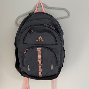 Adidas Charcoal and Coral Backpack